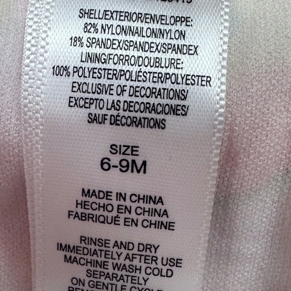 Little Me Flamingo Swimsuit Size 6-9 Months - Picture 3 of 4